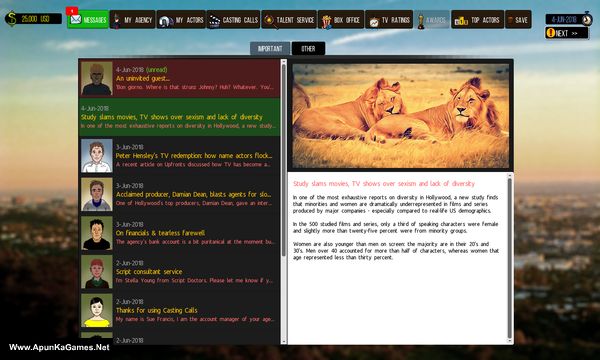 Cattle Call: Hollywood Talent Manager Screenshot 3, Full Version, PC Game, Download Free