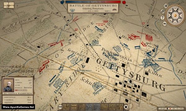 Grand Tactician: The Civil War (1861-1865) Screenshot 1, Full Version, PC Game, Download Free