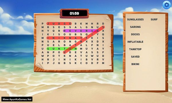 Word Search Vacation Screenshot 1, Full Version, PC Game, Download Free
